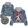 Elvis Presley Hooded Denim Jacket With Enamel Pins Tl DNM100524L946 Idea Fanatic