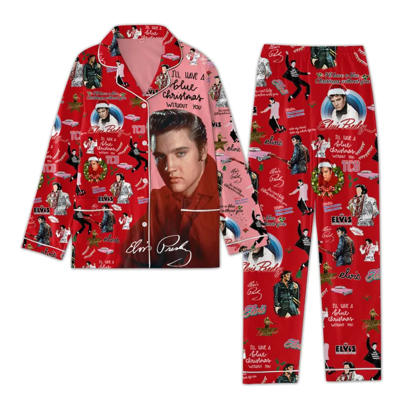 Elvis Presley Button Down Pajamas La (2) Idea Fanatic