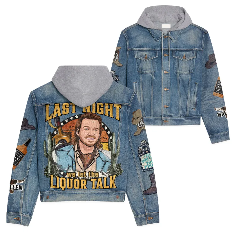 Morgan Wallen Hooded Denim Jacket IDF942287 Idea Fanatic