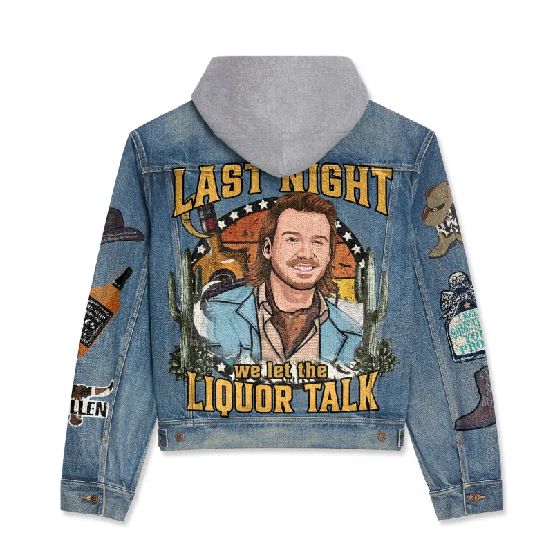 Morgan Wallen Hooded Denim Jacket IDF942287 Idea Fanatic