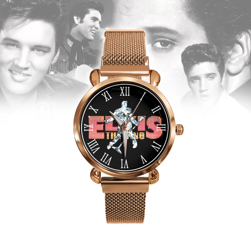 Elvis Presley Black Stainless Steel Hand Watch IDF911929 Idea Fanatic