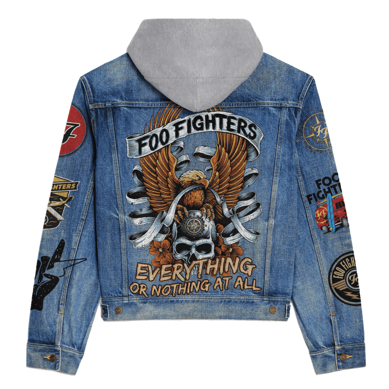 Foo Fighters Hooded Denim Jacket IDF942801 Idea Fanatic