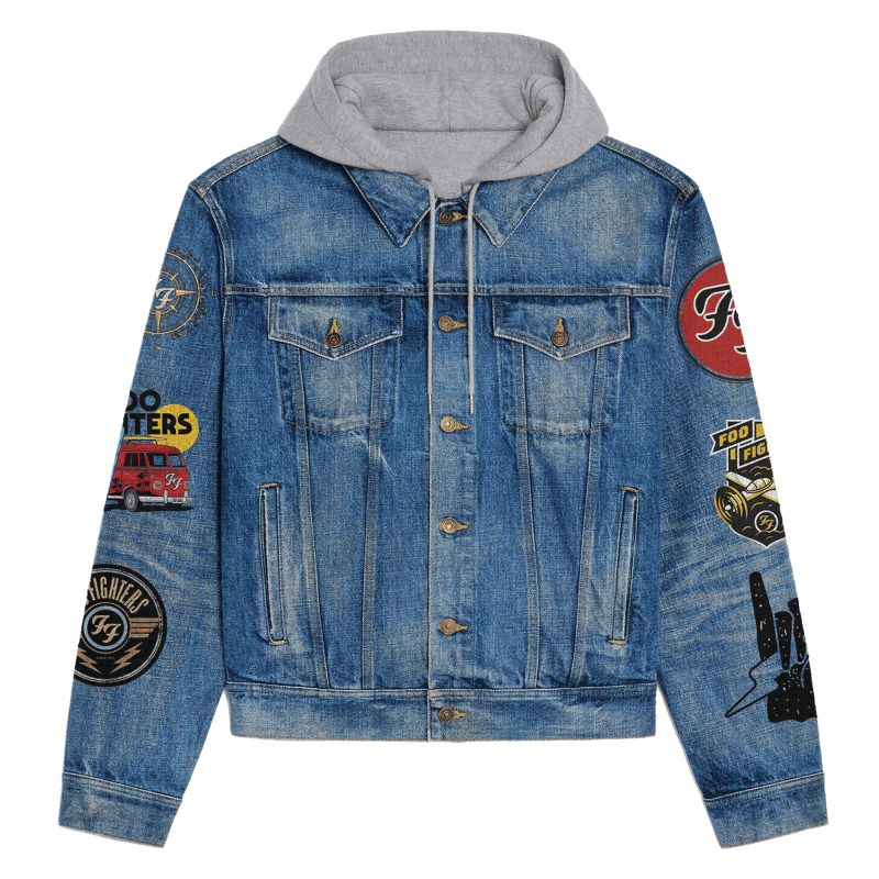 Foo Fighters Hooded Denim Jacket IDF942801 Idea Fanatic