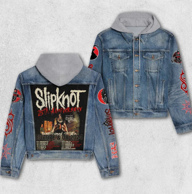 Slipknot Hooded Denim Jacket IDF942995 Idea Fanatic