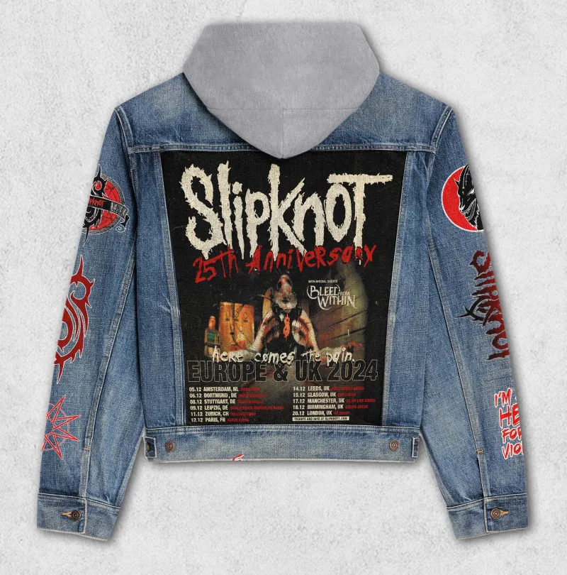 Slipknot Hooded Denim Jacket IDF942995 Idea Fanatic