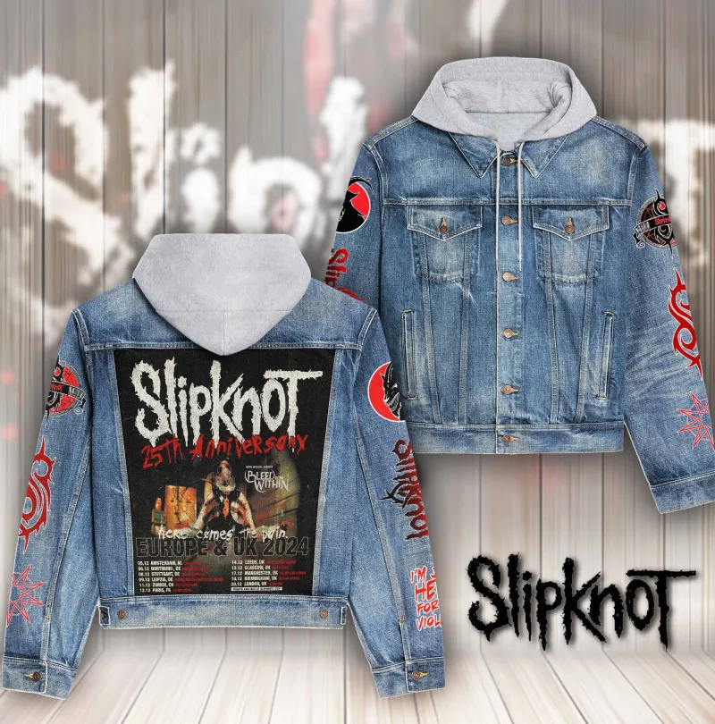 Slipknot Hooded Denim Jacket IDF942995 Idea Fanatic