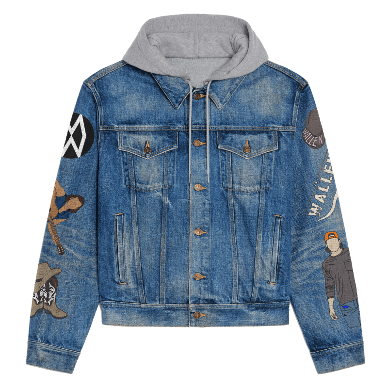 Morgan Wallen Hooded Denim Jacket IDF942898 Idea Fanatic