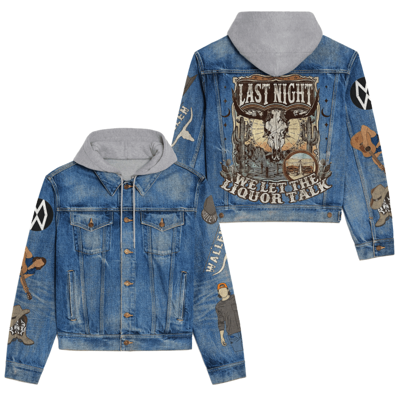 Morgan Wallen Hooded Denim Jacket IDF942898 Idea Fanatic