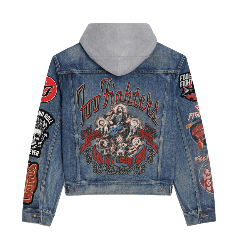 Foo Fighters Hooded Denim Jacket IDF938651 Idea Fanatic