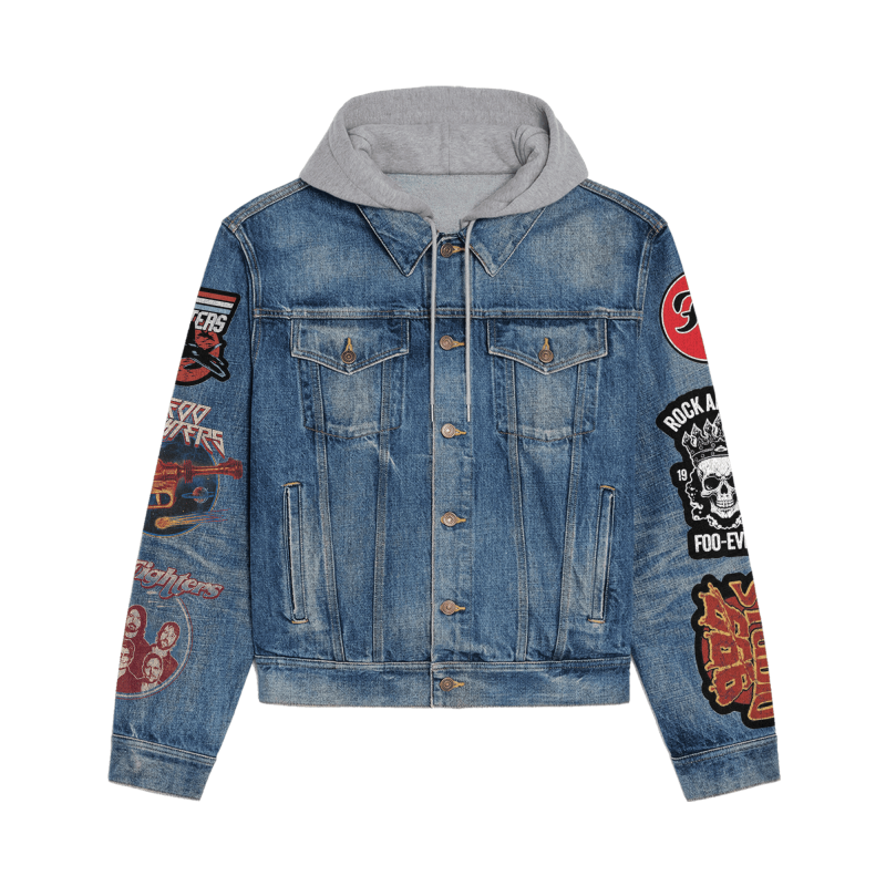 Foo Fighters Hooded Denim Jacket IDF938651 Idea Fanatic