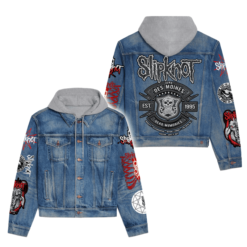 Slipknot Hooded Denim Jacket IDF938082 Idea Fanatic