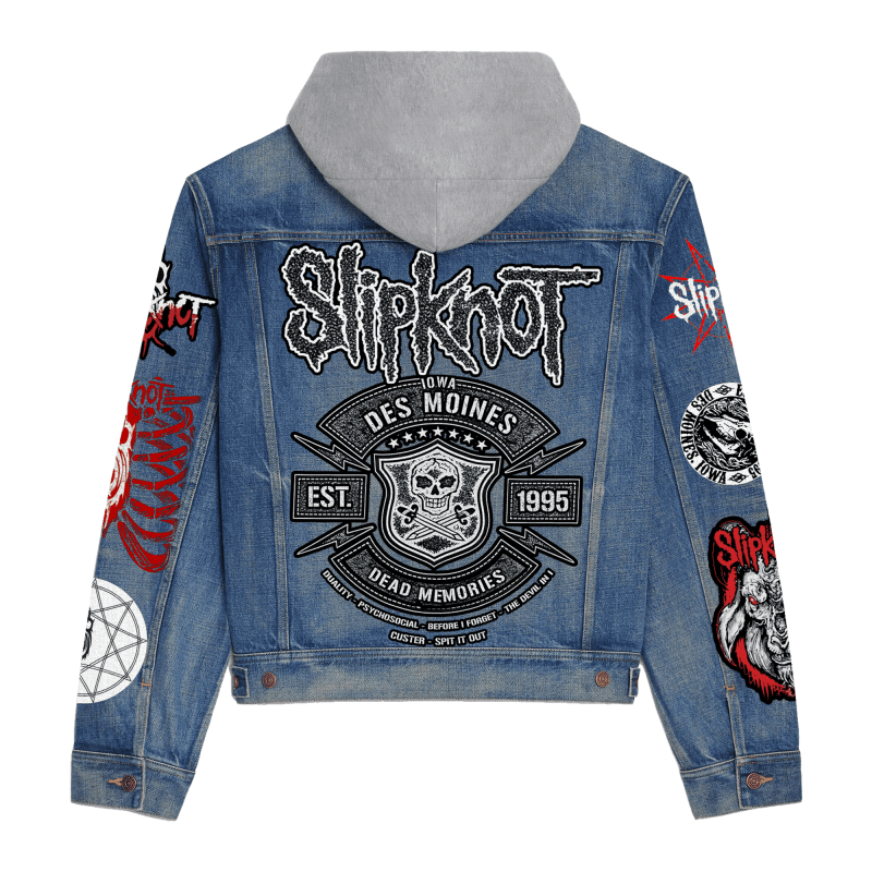 Slipknot Hooded Denim Jacket IDF938082 Idea Fanatic