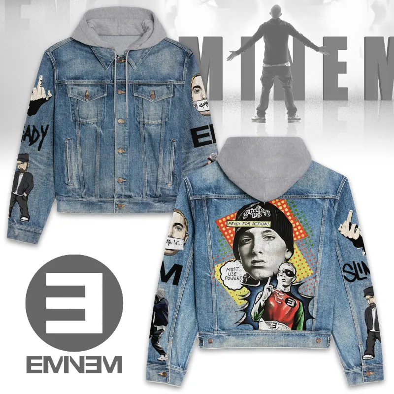 Eminem Hooded Denim Jacket IDF938247 Idea Fanatic