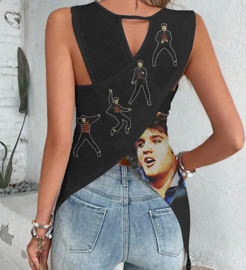 Elvis Presley Cut Out Wrap Back Tank Twenty One Pilots Hn (2) Idea Fanatic