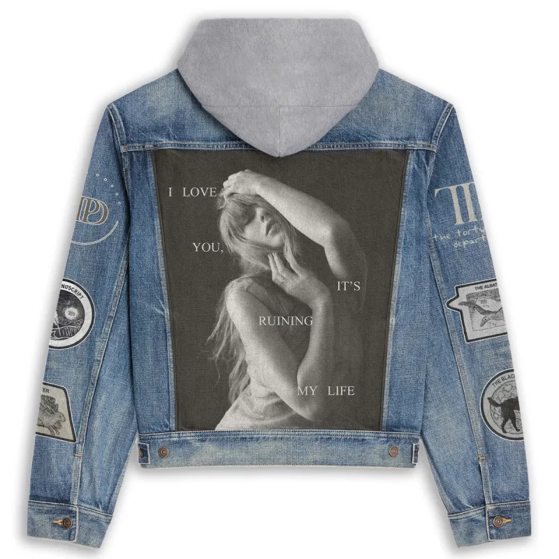 Taylor Swift Hooded Denim Jacket Dt DNM100524L097 Idea Fanatic