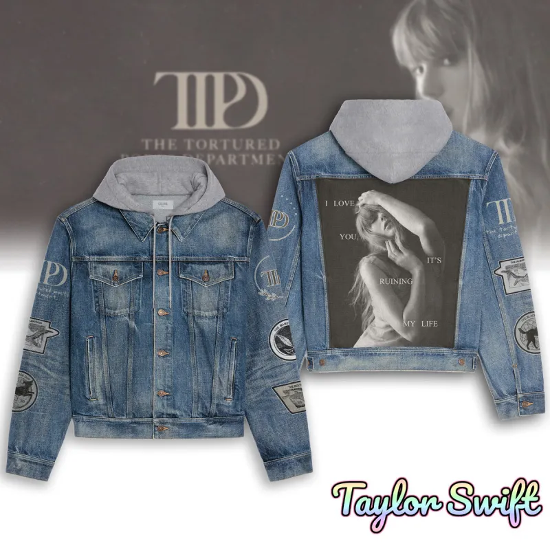 Taylor Swift Hooded Denim Jacket Dt DNM100524L097 Idea Fanatic