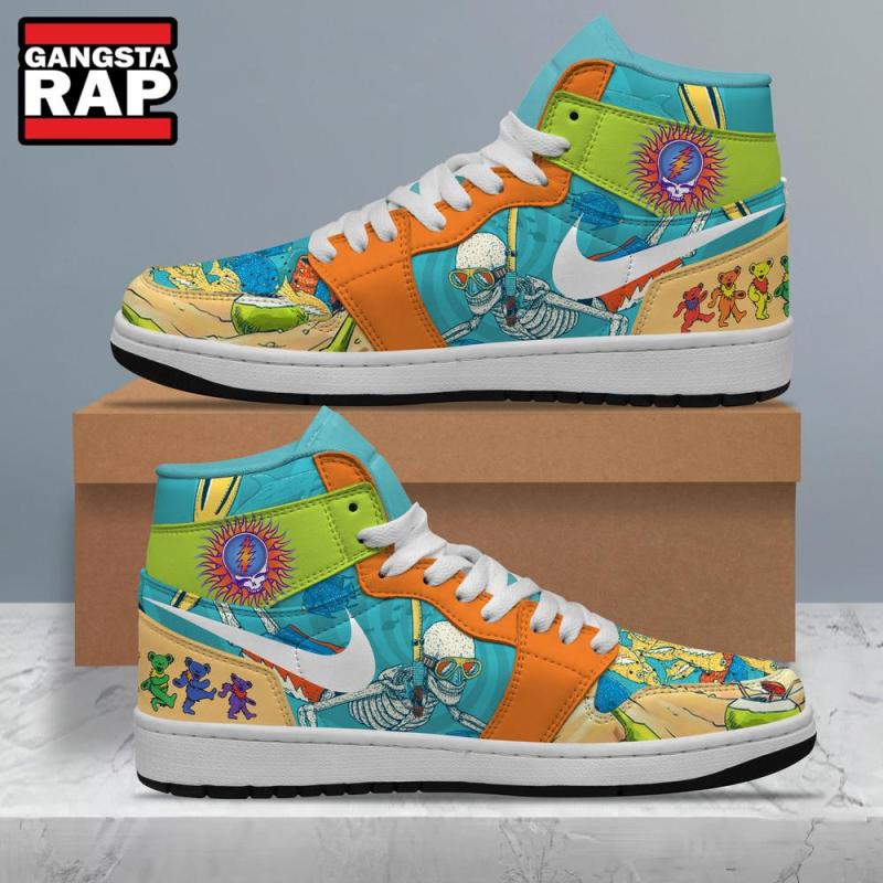 grateful dead fan lover air jordan 1 hightop shoes4757 Grateful Dead Fan Lover Air Jordan 1 Hightop Shoes IFDDAJ10033 Idea Fanatic