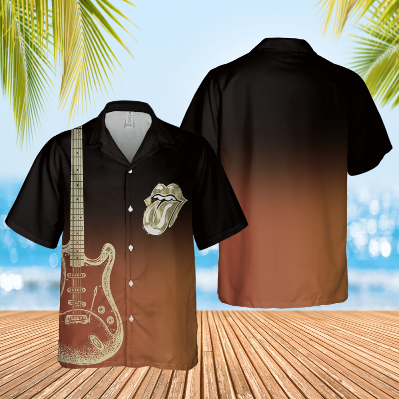 guitar and the rolling stones tongue hawaiian shirt Guitar And The Rolling Stones Tongue Hawaiian Shirt IDF84468 Idea Fanatic