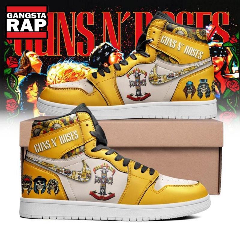 guns n roses air jordan 1 shoes sneaker0715 Guns N' Roses Air Jordan 1 Shoes Sneaker IFDDAJ10042 Idea Fanatic