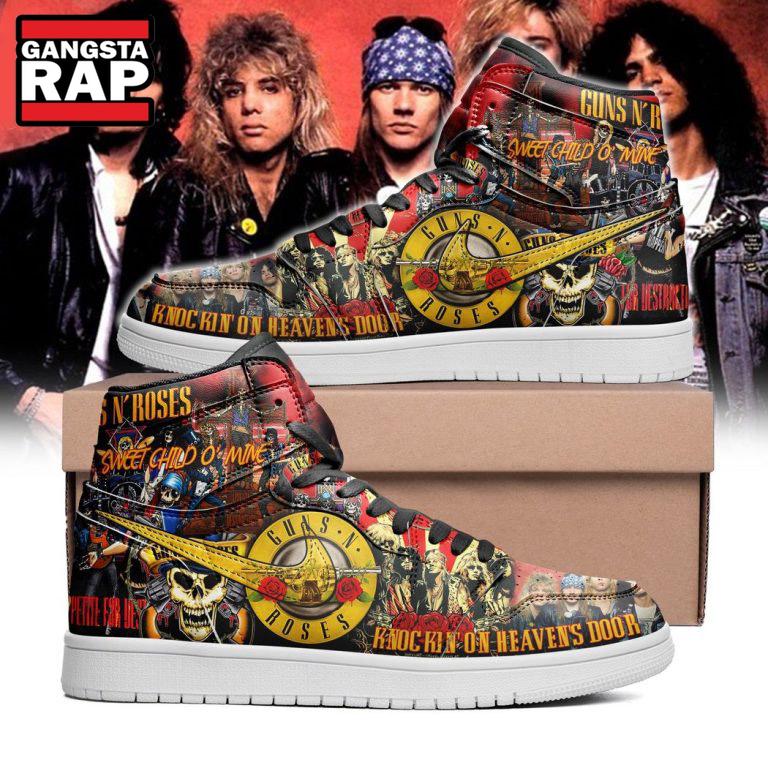 guns n roses knockin on heavens door air jordan 1 hightop shoes3737 Guns N' Roses Knockin’ On Heaven’s Door Air Jordan 1 Hightop Shoes IFDDAJ10043 Idea Fanatic