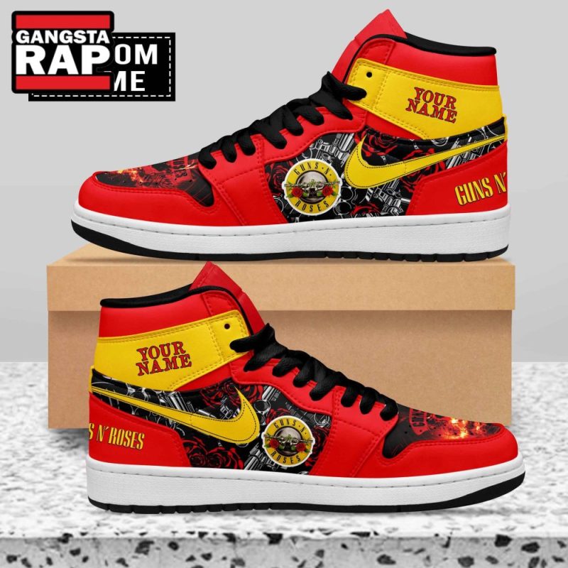 guns n roses music band air jordan 1 shoes sneaker8862 Guns N' Roses Music Band Air Jordan 1 Shoes Sneaker IFDDAJ10044 Idea Fanatic