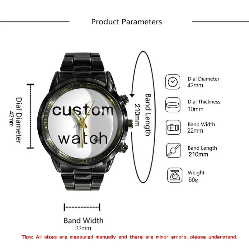 hand watch Green Day Black Stainless Steel Hand Watch IDF896424 Idea Fanatic