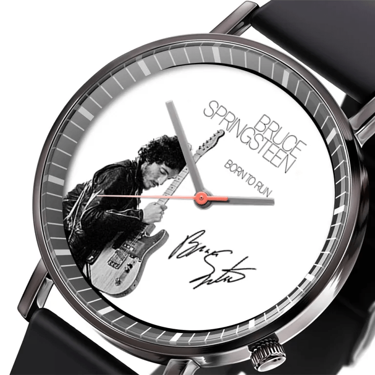 image 1 12 Bruce Springsteen Black Leather Watch IDF946760 Idea Fanatic