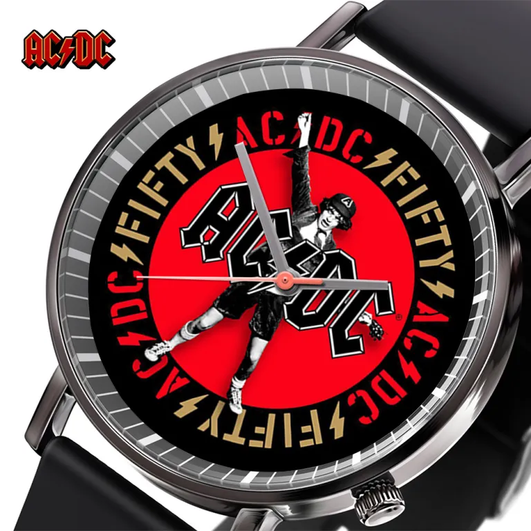 image 11 AC/DC Black Leather Watch IDF894622 Idea Fanatic