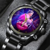 image 19 9 P!nk Black Stainless Steel Hand Watch IDF894476 Idea Fanatic