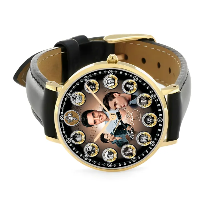 image 2024 04 05T175153.714 Elvis Presley Black Leather Watch IDF898324 Idea Fanatic