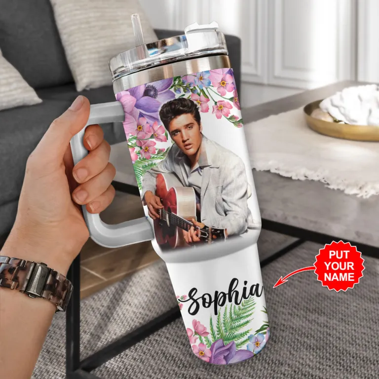 image 25 1 Personalized Elvis Presley 40oz Stanley Tumbler EPR220324L62 Idea Fanatic