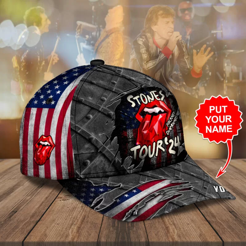 image 42 Personalized The Rolling Stones x US Flag Classic Cap TRS010424L75 Idea Fanatic