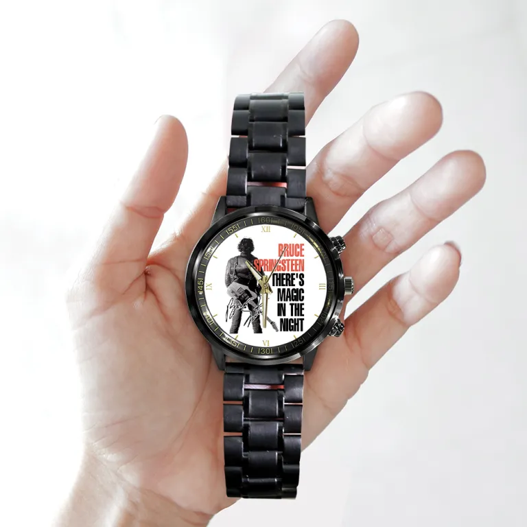 image 5 14 Bruce Springsteen Black Stainless Steel Hand Watch IDF894473 Idea Fanatic