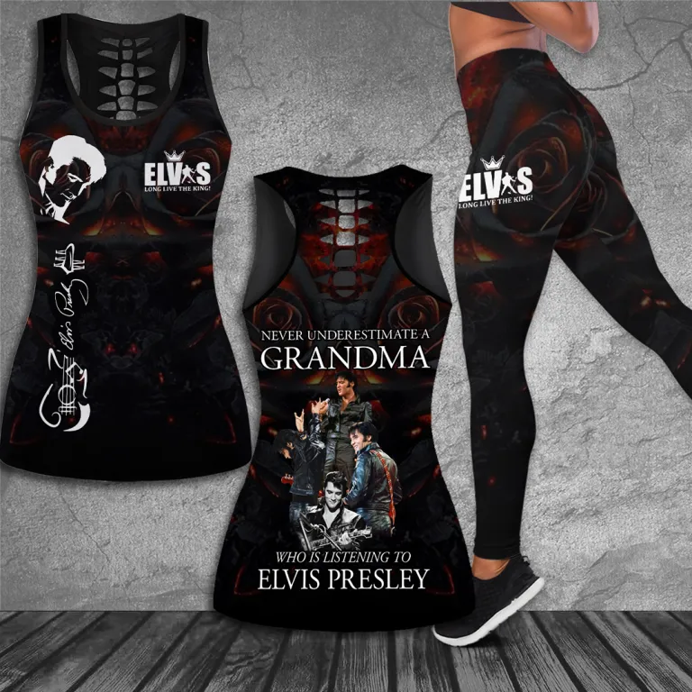 image 6 22 Elvis Presley Hollow Tank Top Leggings EPR080424DVM29 Idea Fanatic