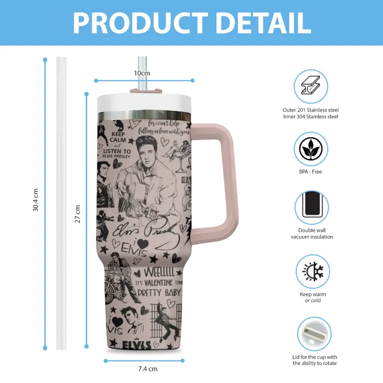 image 6 3 1 Elvis Presley 40oz Stanley Tumbler EPR220324L48 Idea Fanatic