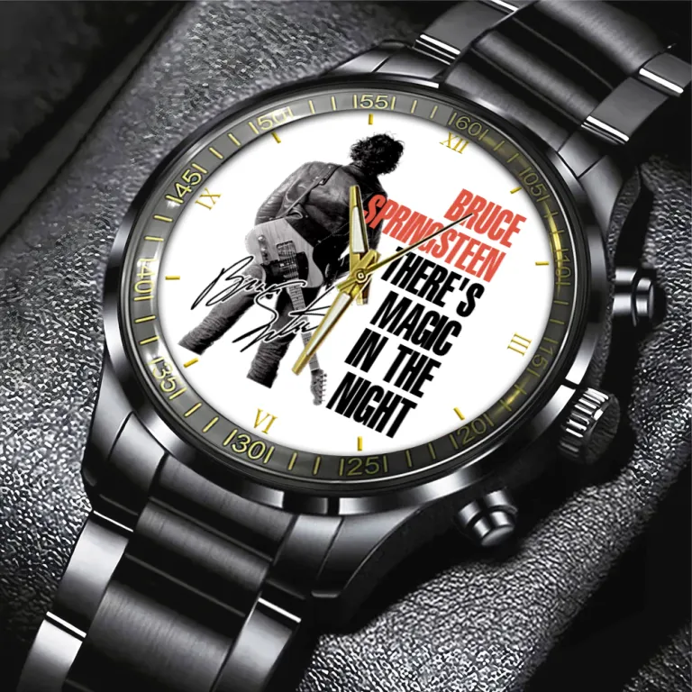 image 7 15 Bruce Springsteen Black Stainless Steel Hand Watch IDF894473 Idea Fanatic