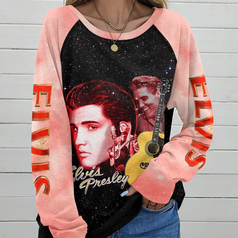 image 92 3 Elvis Presley Round Neck Raglan Sleeve Sweatshirt EPR050424M16 Idea Fanatic