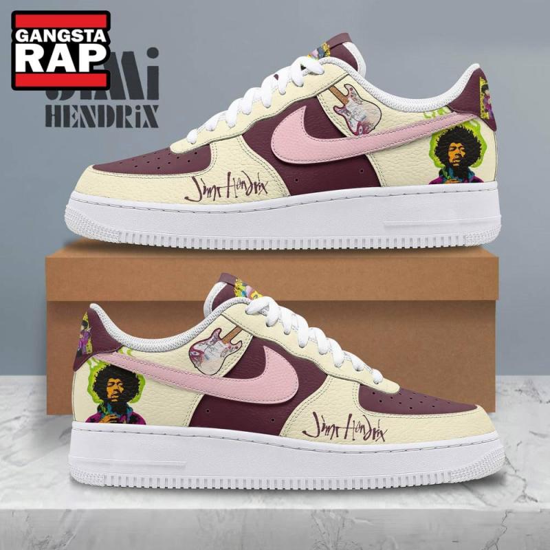 jimi hendrix music air force 1 shoes sneaker7957 Jimi Hendrix Music Air Force 1 Sneakers IFDDAF10086 Idea Fanatic