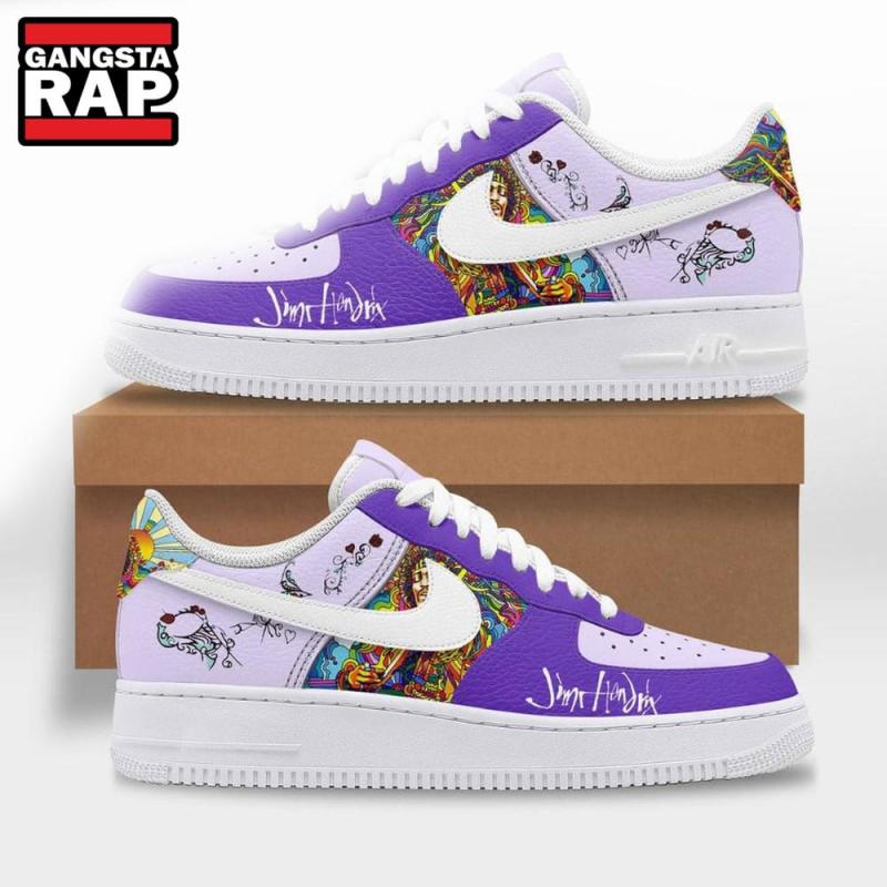 jimi hendrix music lover air force 1 shoes sneaker4002 Jimi Hendrix Music Lover Air Force 1 Sneakers IFDDAF10088 Idea Fanatic