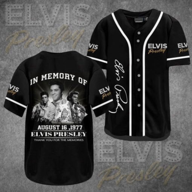 limited edition vintage elvis presley baseball jersey retro design 1 Limited Edition Vintage Elvis Presley Baseball Jersey IDF104306 Idea Fanatic