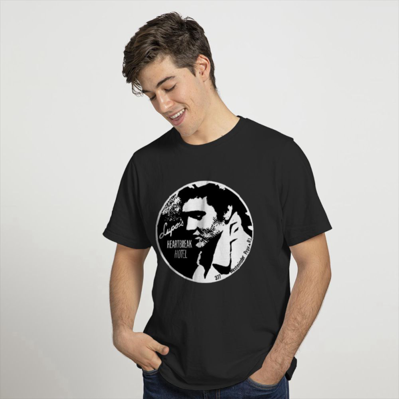 lupo s heartbreak hotel elvis presley destressed t shirt for men and women 2 Lupo's Heartbreak Hotel Elvis Presley Destressed T-Shirt IDF87112 Idea Fanatic