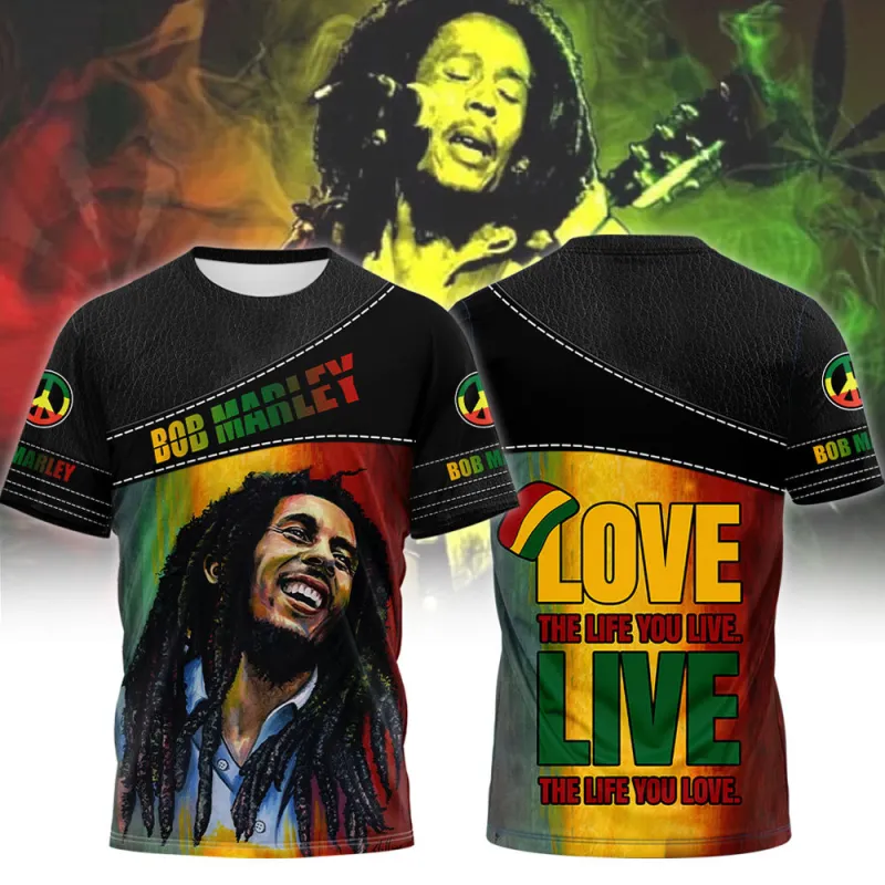 mk 5 3 Bob Marley One Love Shirt BM050324LNQ7VKH Idea Fanatic