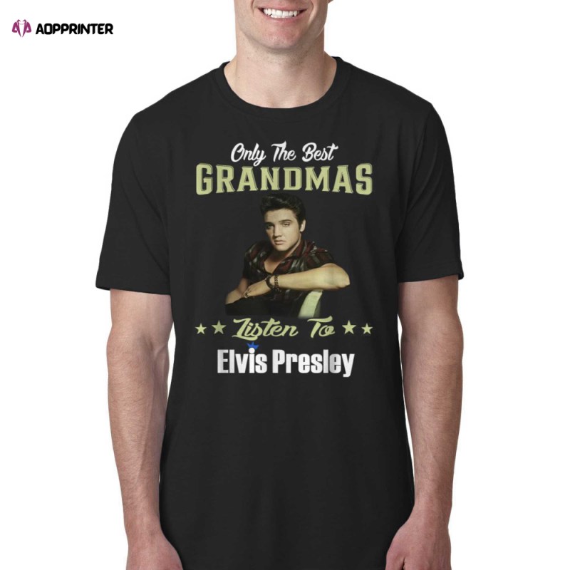 only best grandmas listen to elvis presley t shirt Only Best Grandmas Listen To Elvis Presley T-shirt IDF142301 Idea Fanatic