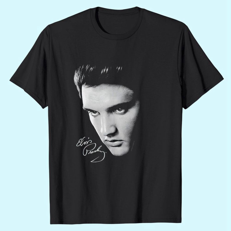 popfunk elvis presley signature heartthrob music t shirt for men and women 2 Popfunk Elvis Presley Signature Heartthrob Music T-Shirt IDF86873 Idea Fanatic