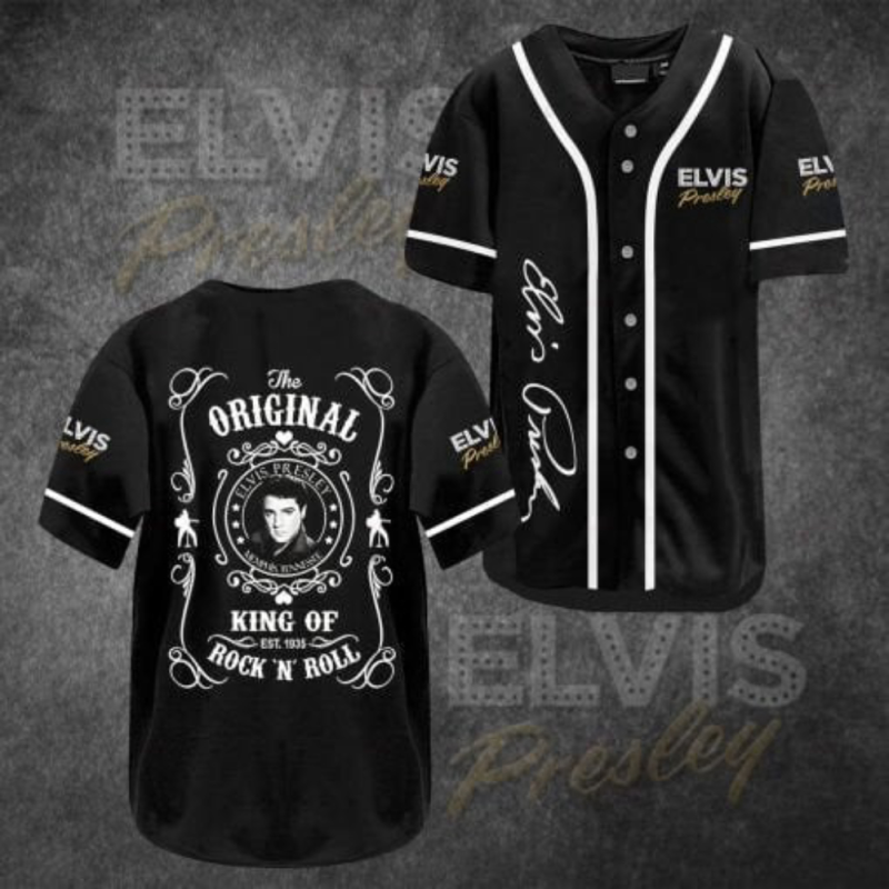 rock n roll icon elvis presley baseball jersey limited edition collectible 1 1 Rock n Roll Icon: Elvis Presley Baseball Jersey IDF104287 Idea Fanatic