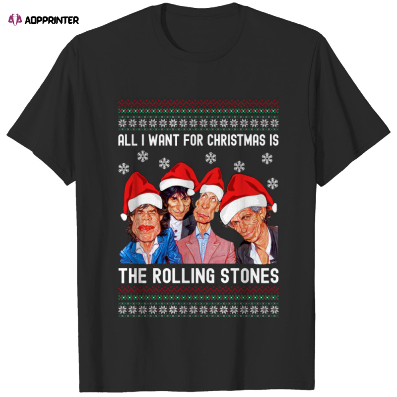 santa the rolling stones ugly christmas t shirts Santa The Rolling Stones Ugly Christmas T-Shirts IDF141569 Idea Fanatic