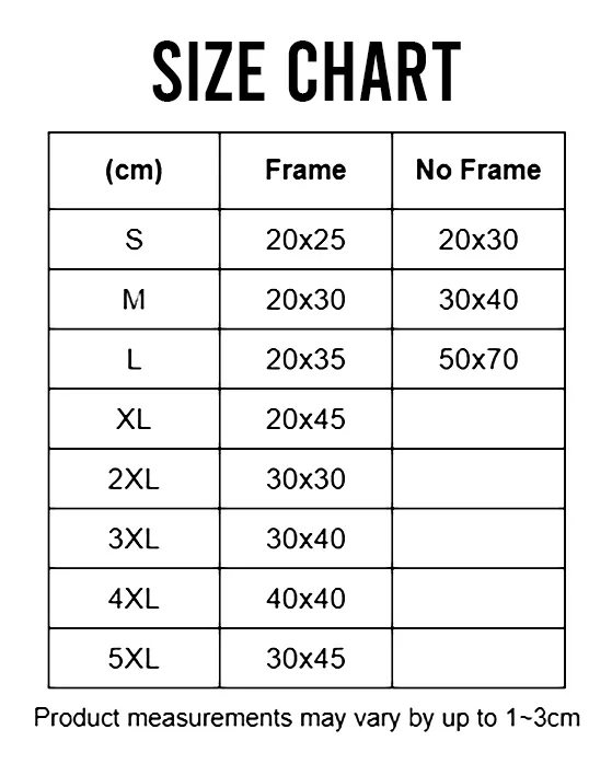 sizechart 25t3t2024 CANVAS 2 Bruce Springsteen Canvas BSP110524L15 Idea Fanatic