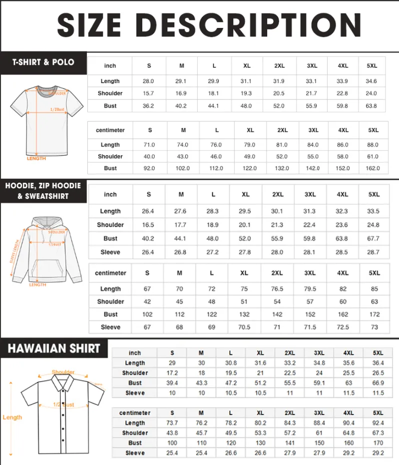 sizechart TTT170124 1 3 1 Elvis Presley The King Of Rock N Roll 3D Shirt Hoodie EP170124LNQ15VKH Idea Fanatic