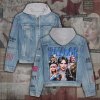 taylor denim hood jacket ANHNV3199 Taylor Swift Premium Hooded Denim Jacket IFDDHDJ0024 Idea Fanatic