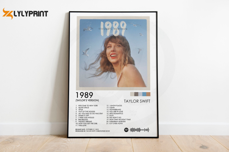 taylor swift 1989 taylor s version poster taylor swift poster print taylor swift wall decor wall art album cover Taylor Swift 1989 Taylor's Version Poster IDF168961 Idea Fanatic